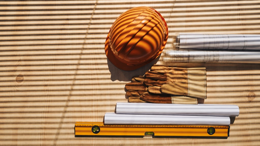 Construction tools and blueprints